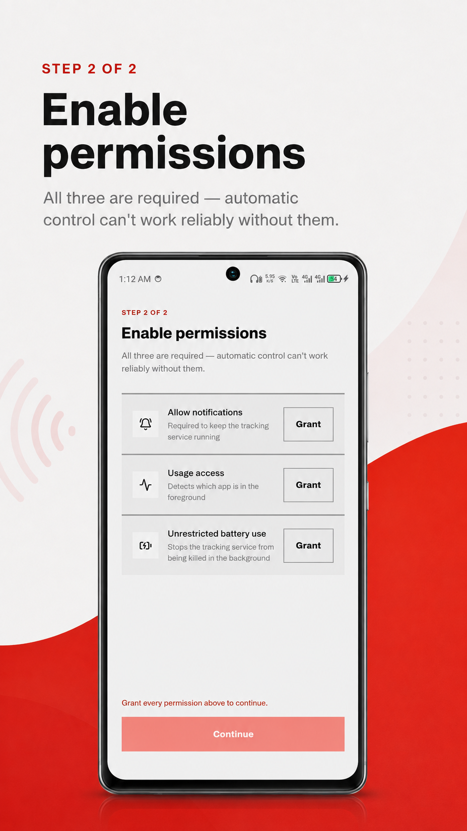 Guided permission setup